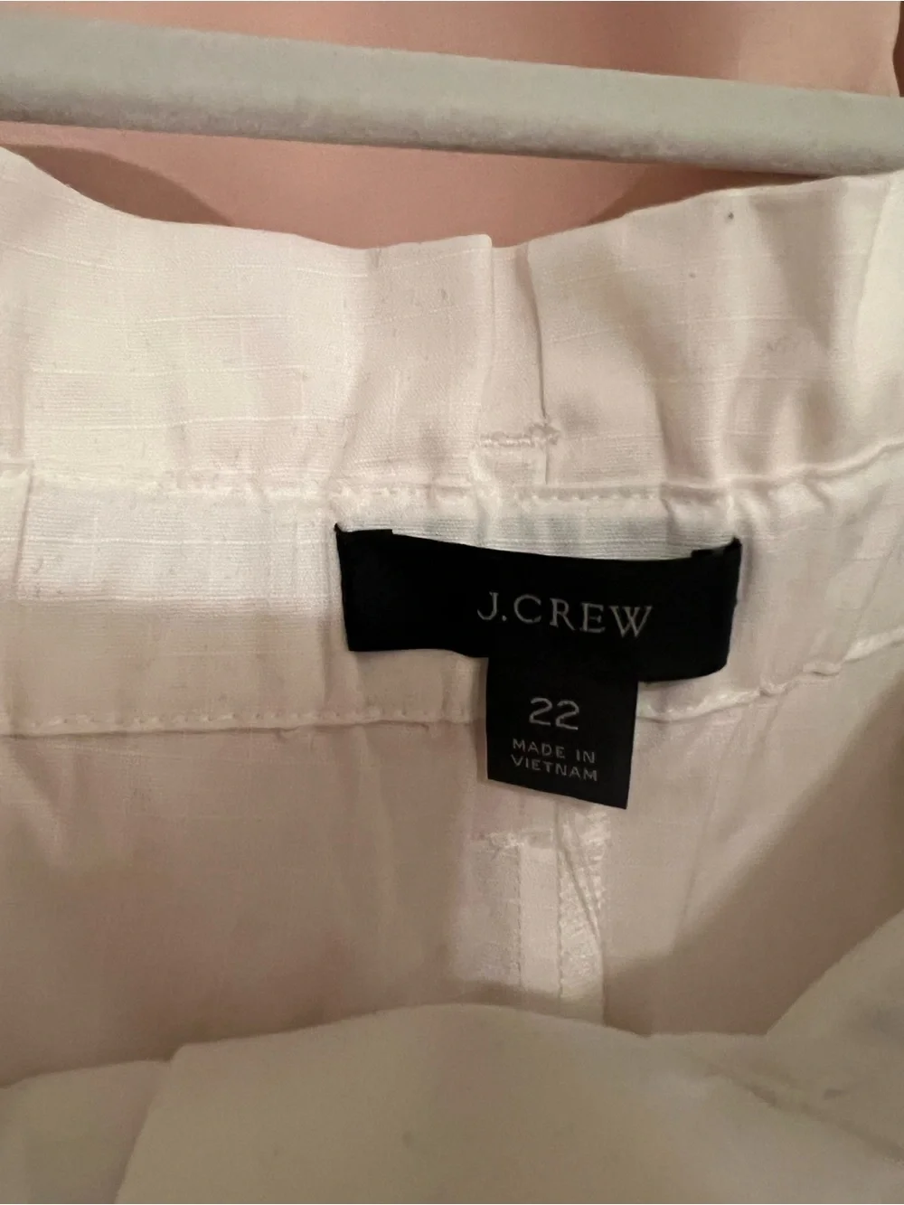 NWT J. Crew High-Rise White Paperbag Tie-Waist Pants